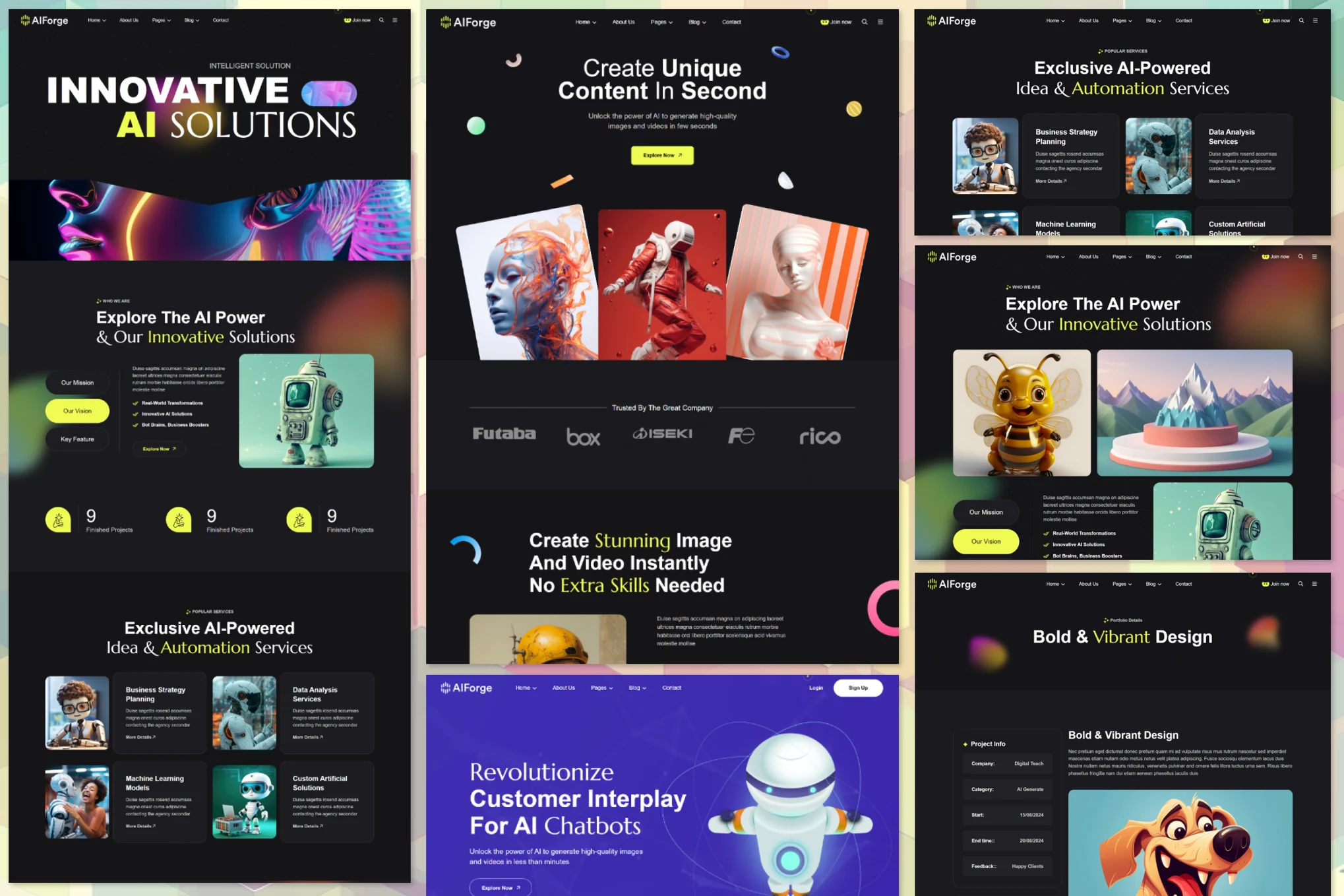 AIForge – 多用途 AI SAAS 启动 HTML 模板