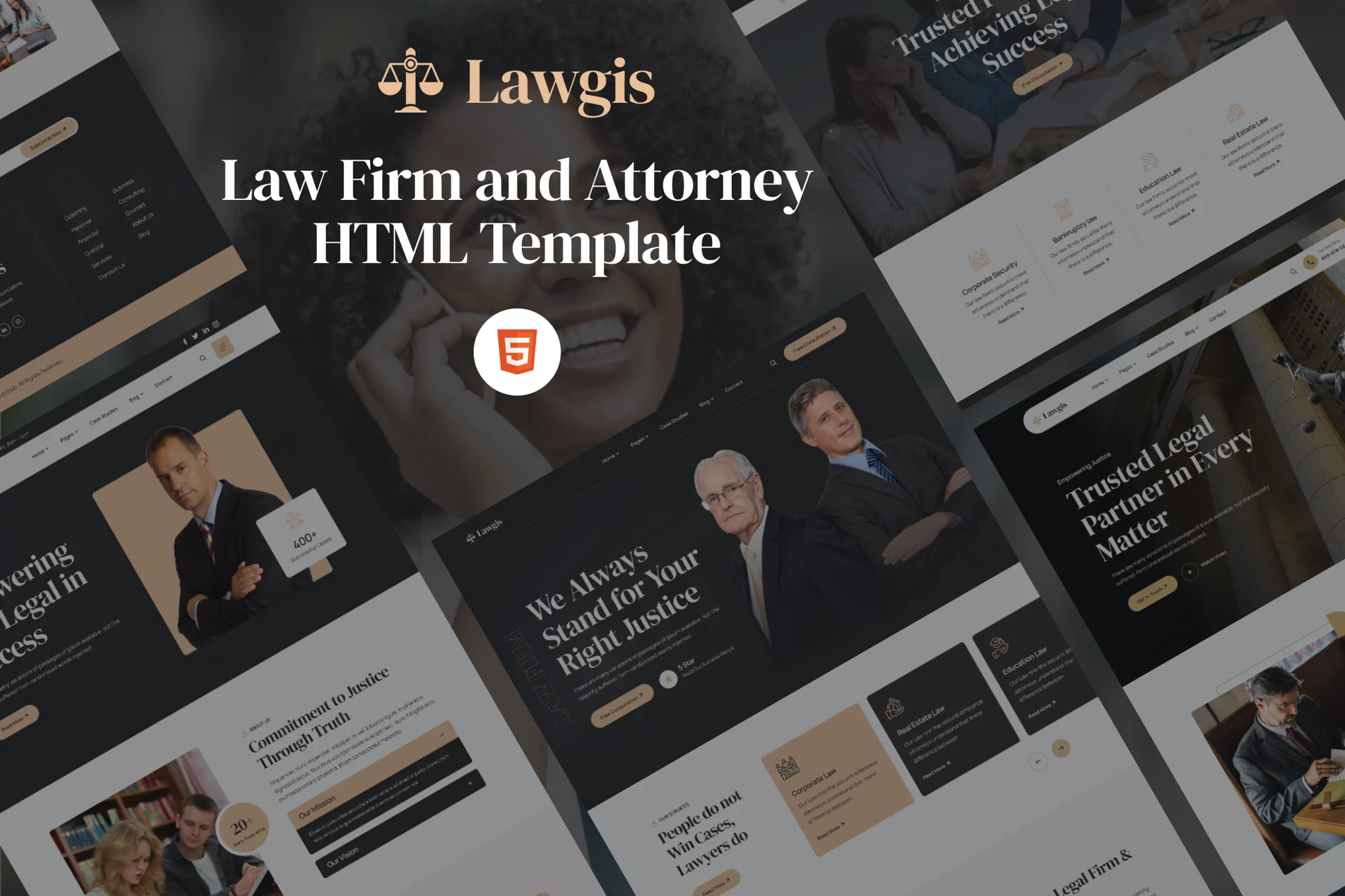 Lawgis – 律师事务所和律师 HTML 模板