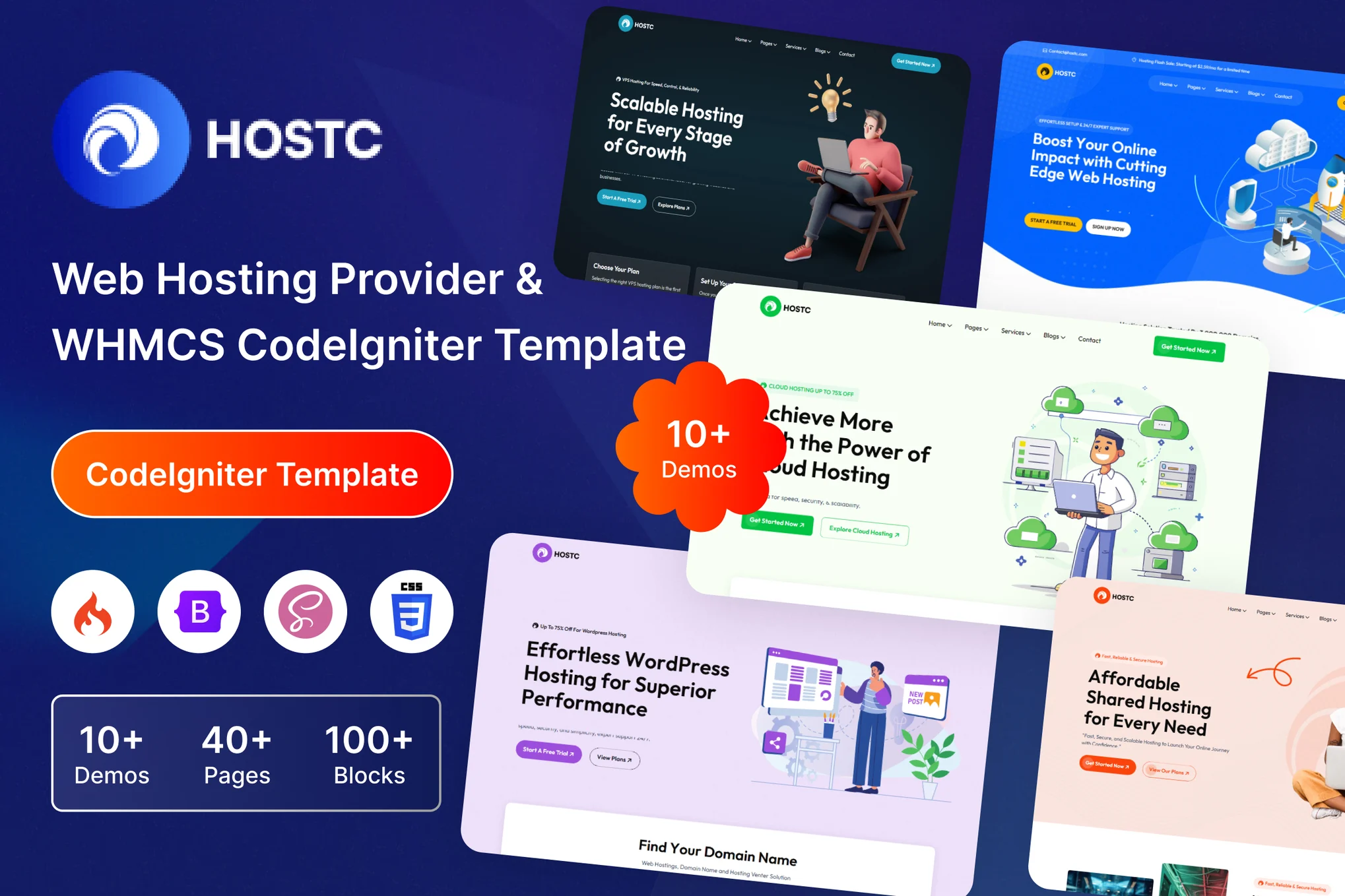 Hostc – Web 托管服务提供商和 WHMCS CodeIgniter