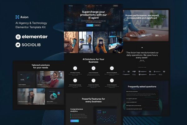 Axion – AI 机构和技术 Elementor 模板套件