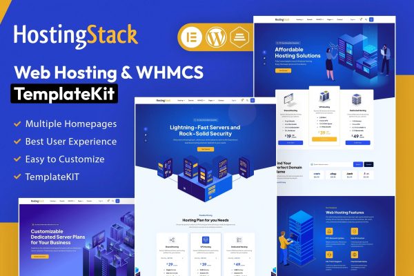 HostingStack – Web 托管 Elementor 模板套件