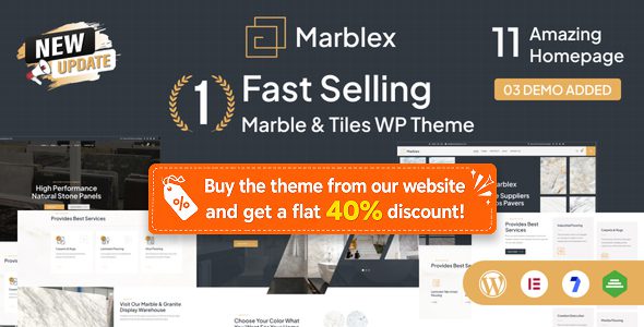 Marblex 2.4 – Marble & Tiles WordPress Theme