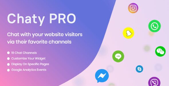 Chaty Pro 3.5.9 – WordPress聊天插件