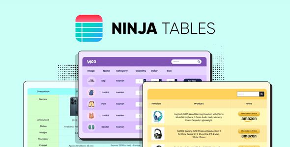 Ninja Tables Pro 5.2.14 – WordPress DataTables 插件