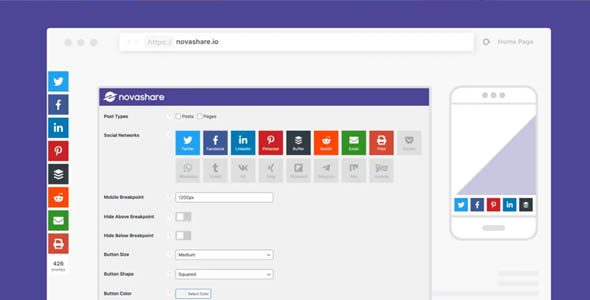 Novashare 1.6.8 – WordPress 社会共享插件