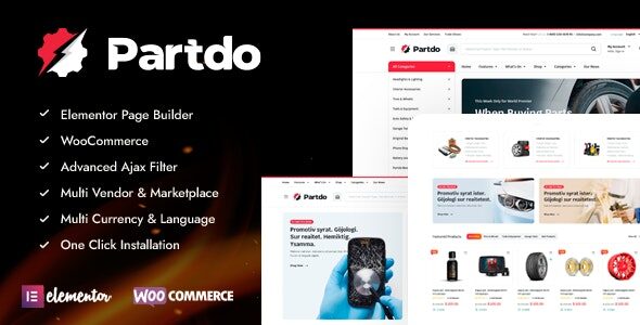 Partdo 1.5.0 – 自动部件和工具商店WooCommerce主题
