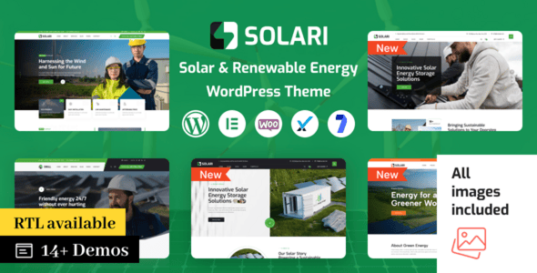 Solari 2.0.9 – 生态学和太阳能文字通讯 主题