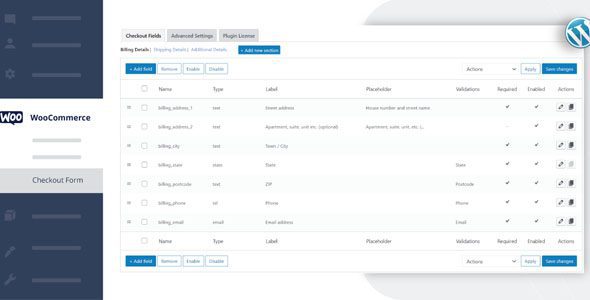 WooCommerce Checkout Field Editor Pro 3.7.8 主题