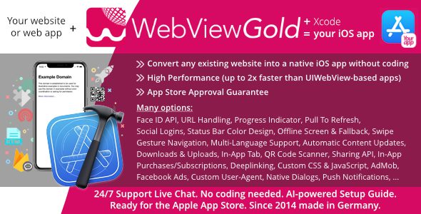 iOS 15.8版WebViewGold – 将网站转换为iOS应用