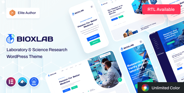Bioxlab 1.1.9 – 实验室和科学研究 WordPress 主题