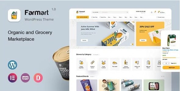 Farmart 1.3.8 – 有机和食品市场WordPress 主题