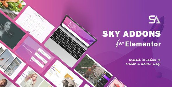 Sky 5.0.0 – 添加 Pro Elementor 页面构建器 WordPress 插件